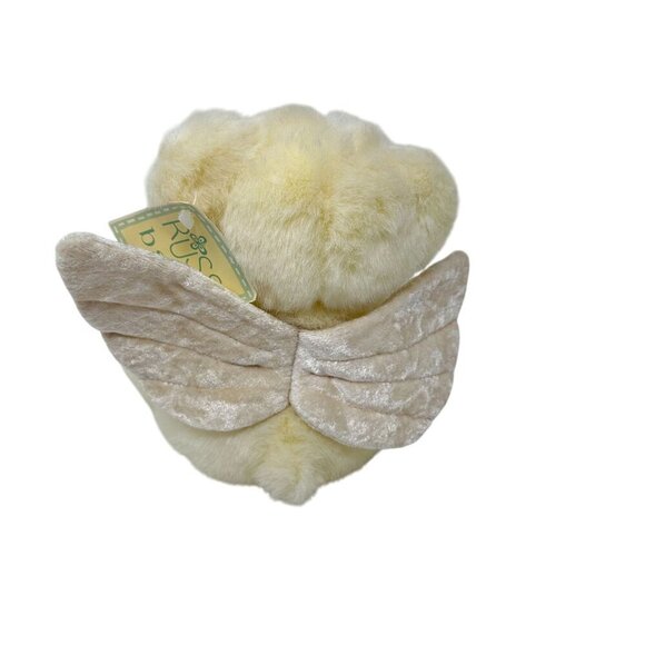 Russ Berrie Prayer Bear Angel Wing Cross 7" Russ Baby Cream Plush Stuffed Animal - Picture 3 of 11